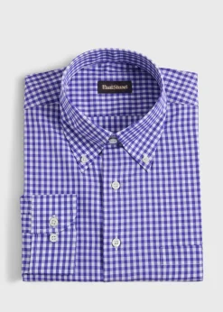 Paul Stuart Sport Shirts^Cotton Classic Gingham Sport Shirt Purple