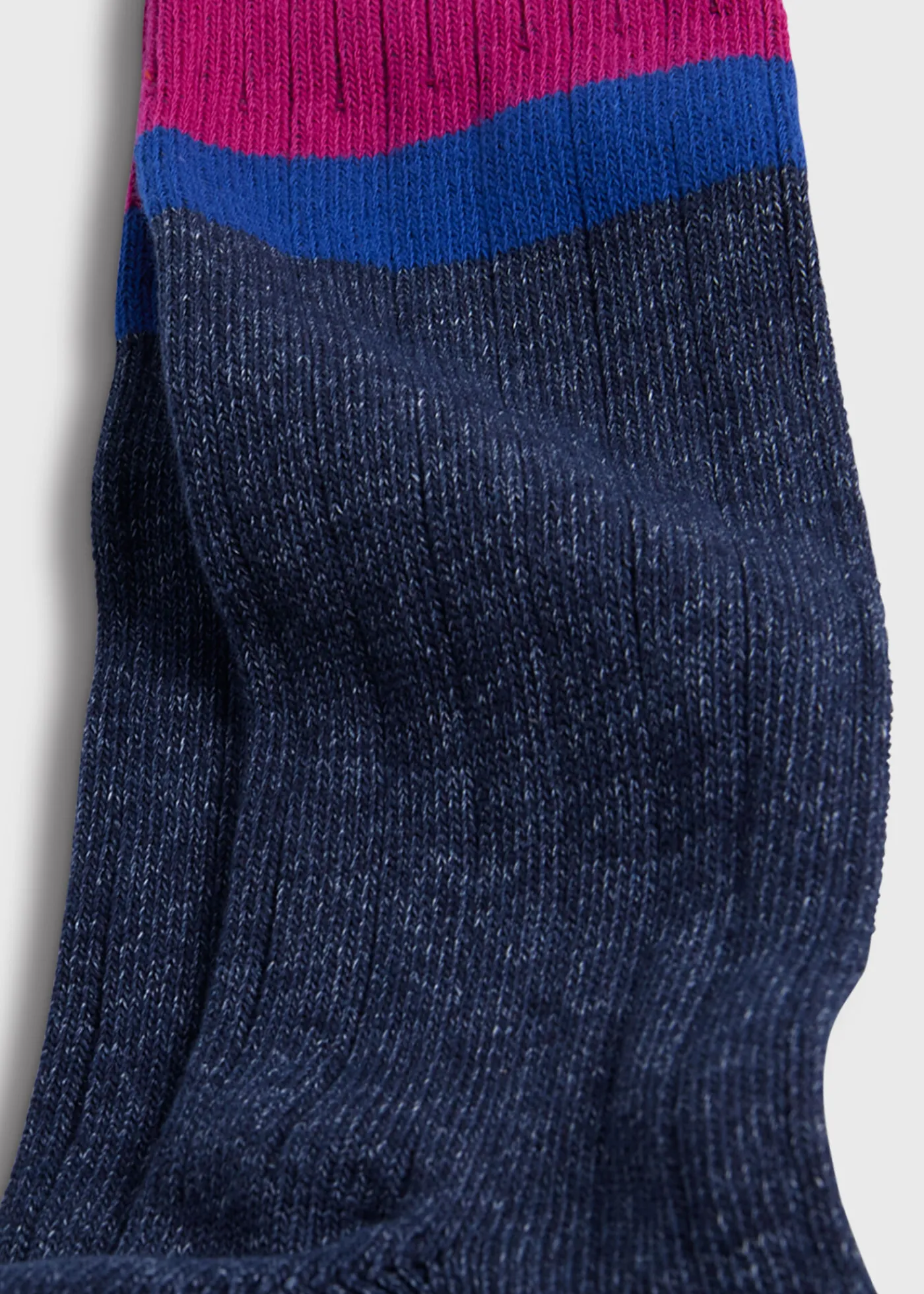 Paul Stuart Socks^Cotton Denim Melange Sport Sock Berry