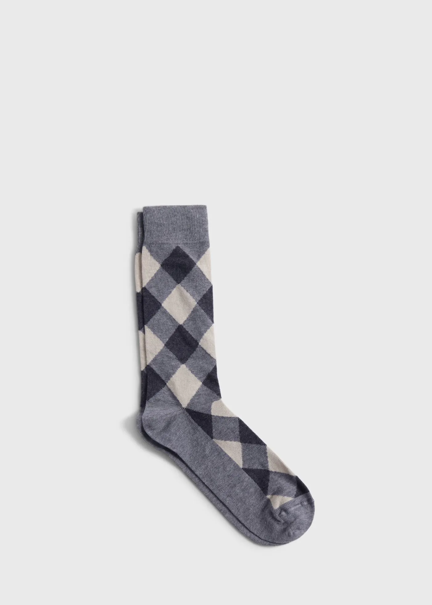 Paul Stuart Socks^Cotton Diamond Motif Sock Grey