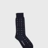 Paul Stuart Socks^Cotton Dot Sock Black