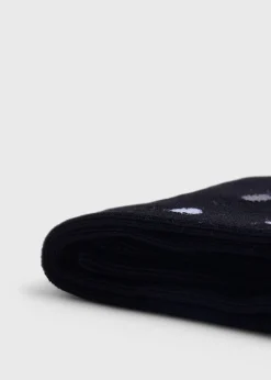 Paul Stuart Socks^Cotton Dot Sock Black