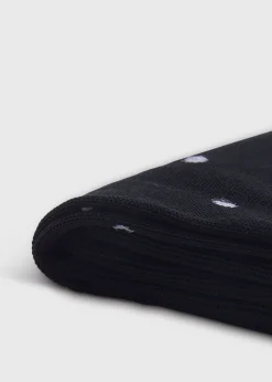 Paul Stuart Socks^Cotton Dotted Sock Black