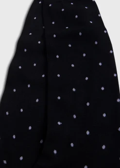 Paul Stuart Socks^Cotton Dotted Sock Black