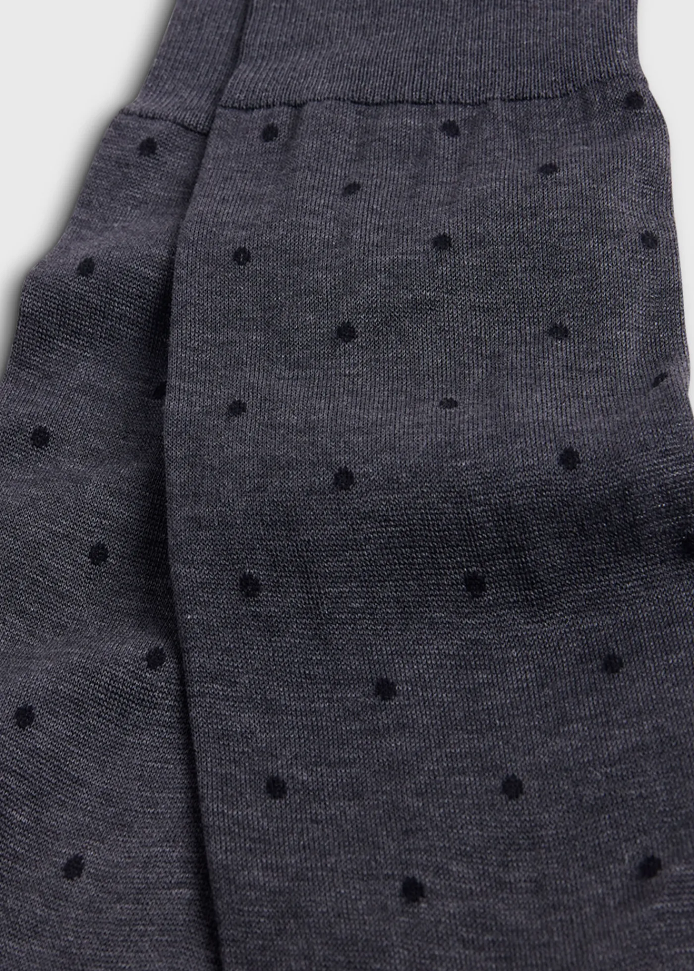 Paul Stuart Socks^Cotton Dotted Sock Grey