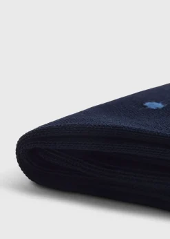 Paul Stuart Socks^Cotton Dotted Sock Navy