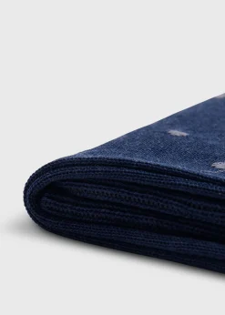 Paul Stuart Socks^Cotton Dotted Sock Denim