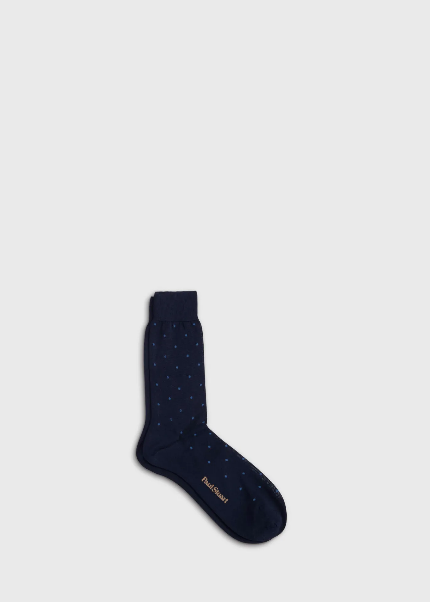 Paul Stuart Socks^Cotton Dotted Sock Navy