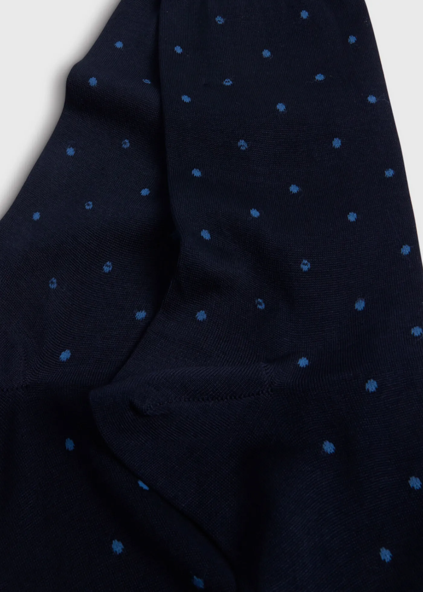 Paul Stuart Socks^Cotton Dotted Sock Navy