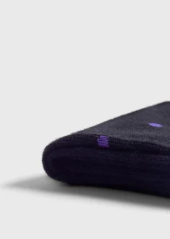 Paul Stuart Socks^Cotton Dotted Sock Black