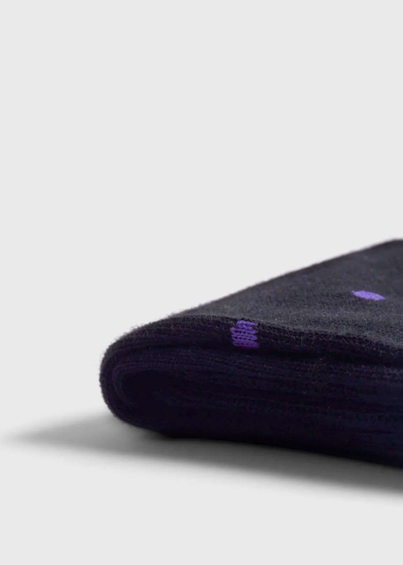 Paul Stuart Socks^Cotton Dotted Sock Black
