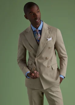 Paul Stuart Suits & Tuxedos^Cotton Double Breasted Suit Tan