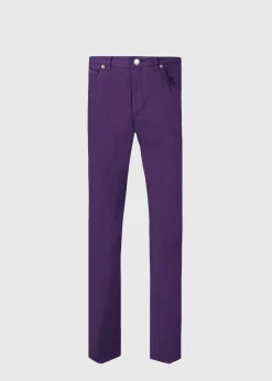 Paul Stuart Pants^Cotton Five Pocket Pant Plum