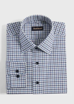 Paul Stuart Sport Shirts^Cotton Flannel Check Sport Shirt Blue