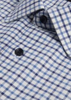 Paul Stuart Sport Shirts^Cotton Flannel Check Sport Shirt Blue