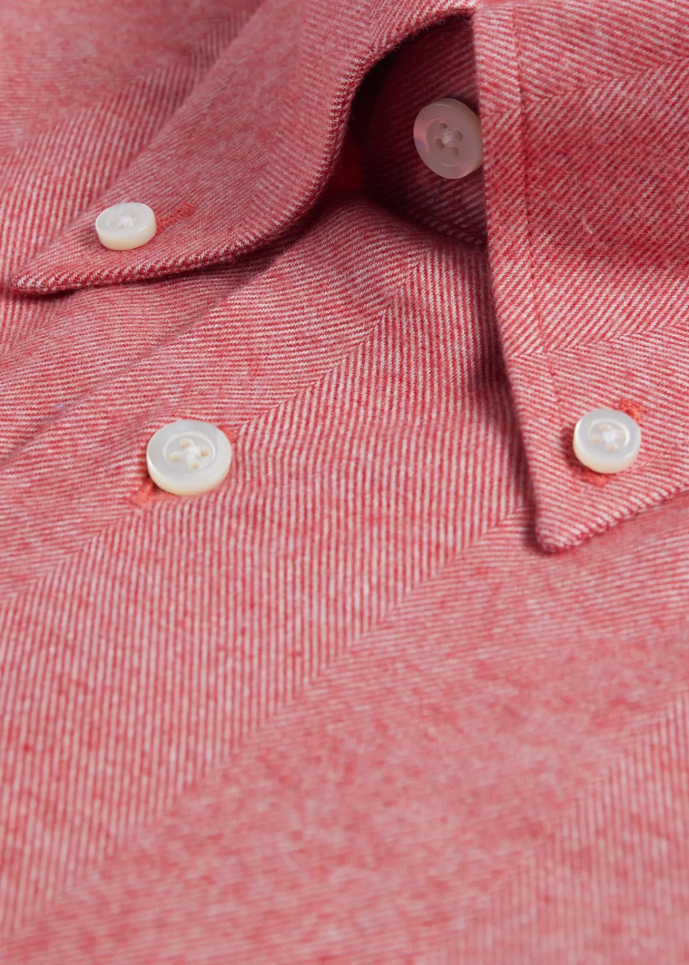 Paul Stuart Sport Shirts^Cotton Flannel Herringbone Sport Shirt Red