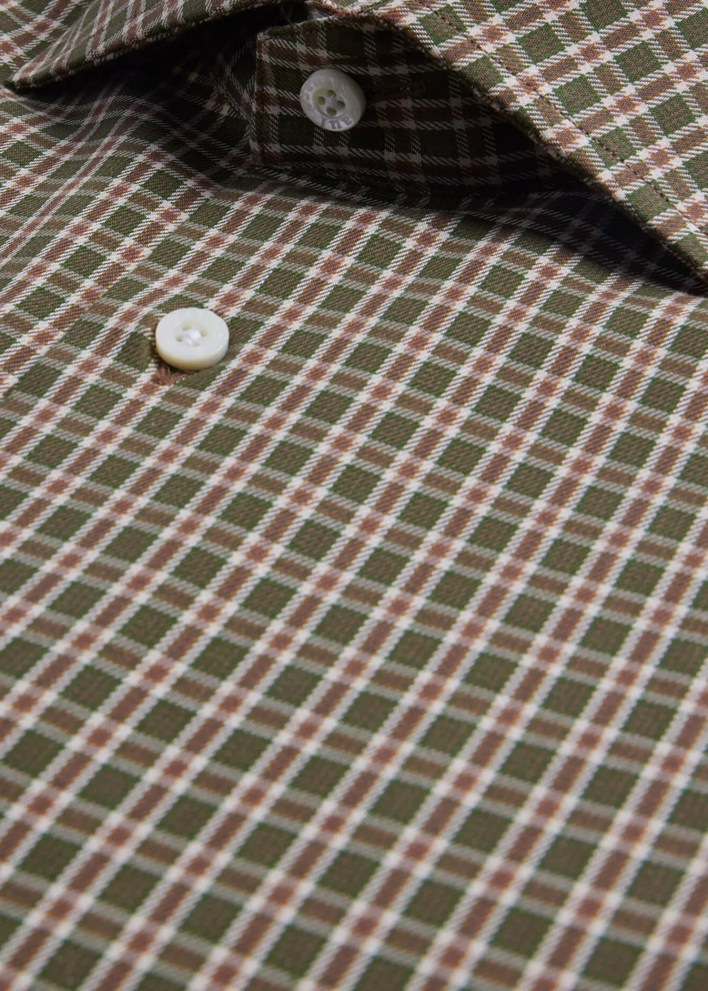 Paul Stuart Sport Shirts^Cotton Flannel Plaid Sport Shirt Brown/Olive