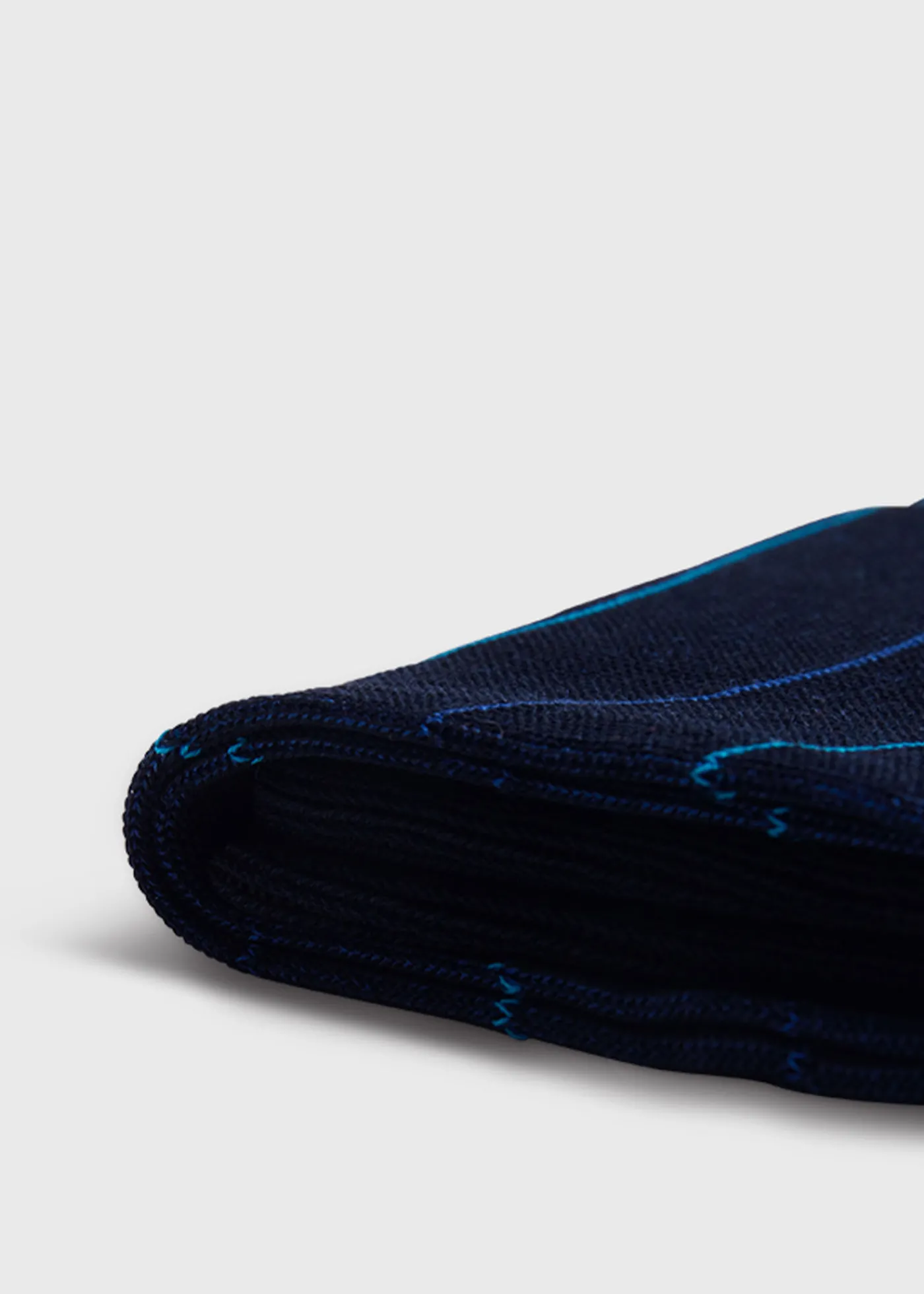 Paul Stuart Socks^Cotton Horizontal Stripe Sock Navy