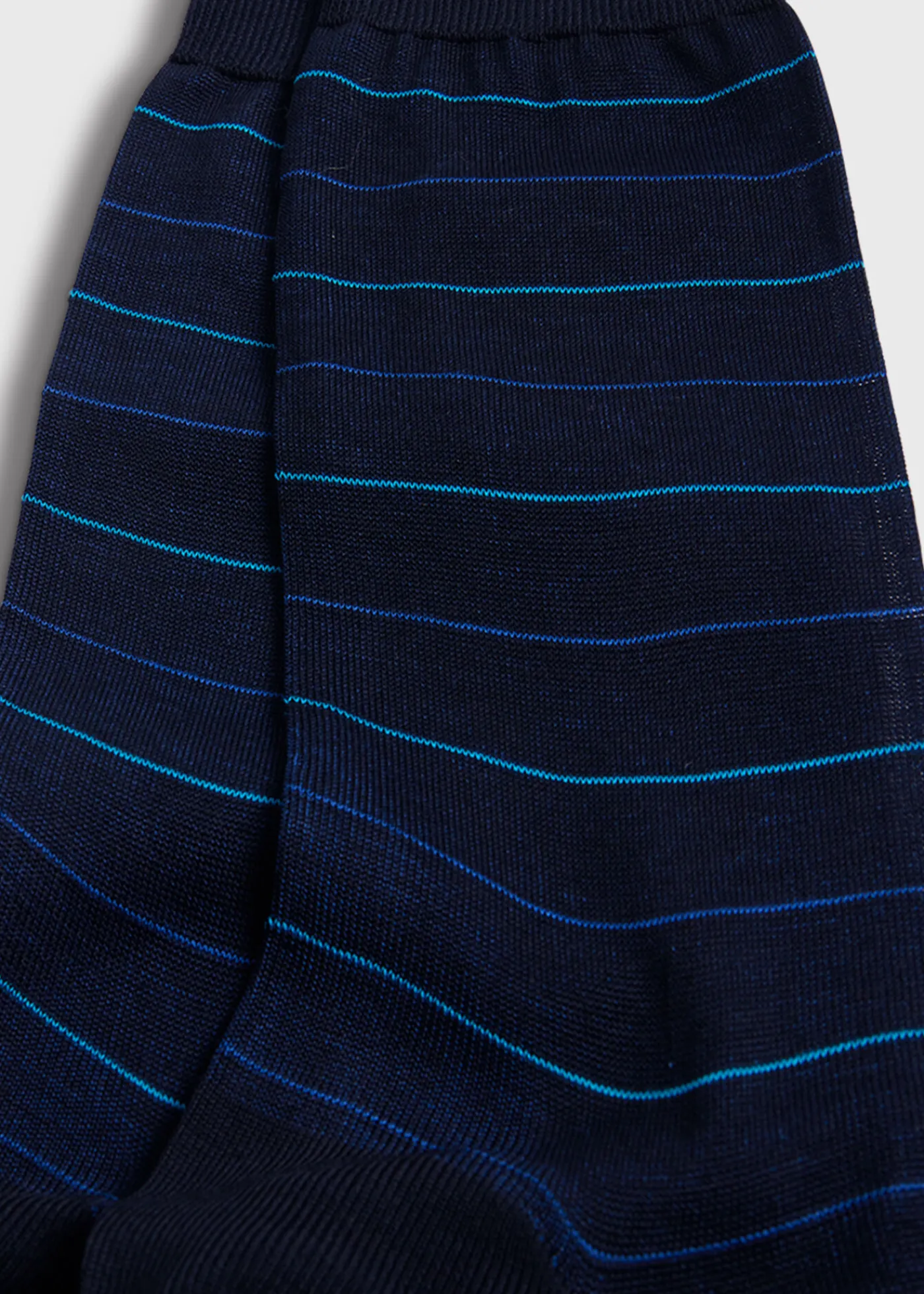 Paul Stuart Socks^Cotton Horizontal Stripe Sock Navy