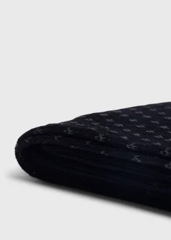 Paul Stuart Socks^Cotton Jacquard Sock Black