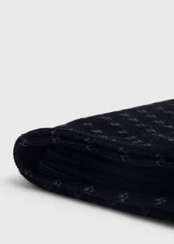Paul Stuart Socks^Cotton Jacquard Sock Black
