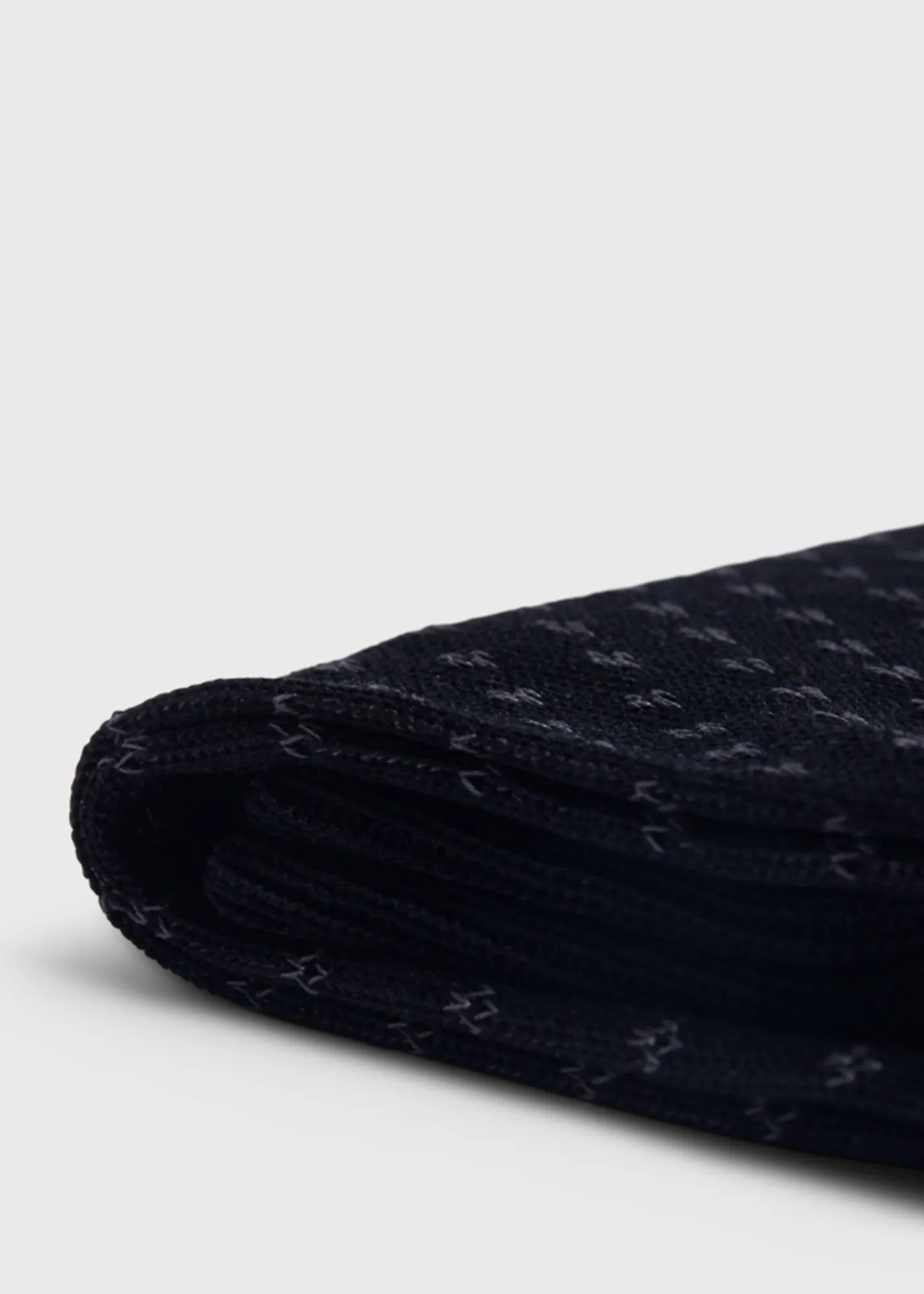 Paul Stuart Socks^Cotton Jacquard Sock Black