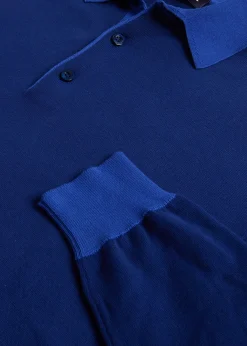 Paul Stuart Polos & T-Shirts^Cotton Long Sleeve Polo Navy