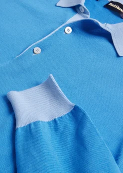 Paul Stuart Polos & T-Shirts^Cotton Long Sleeve Polo Light Blue