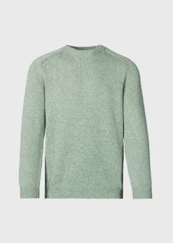 Paul Stuart Sweaters^Cotton Melange Crewneck Sweater Olive