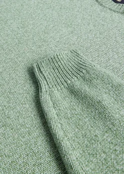 Paul Stuart Sweaters^Cotton Melange Crewneck Sweater Olive