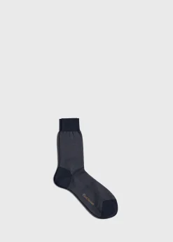 Paul Stuart Socks^Cotton Oxford Sock Grey
