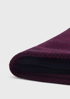Paul Stuart Socks^Cotton Oxford Sock Navy/Red