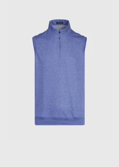 Paul Stuart Vests|Outerwear^Cotton Performance Vest MARINE BLUE