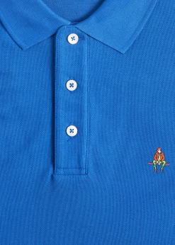 Paul Stuart Polos & T-Shirts^Cotton Piqué Logo Polo Cadet Blue