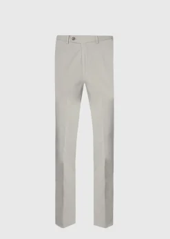 Paul Stuart Dress Pants|Pants^Cotton Plain Front Newton Pant Silver