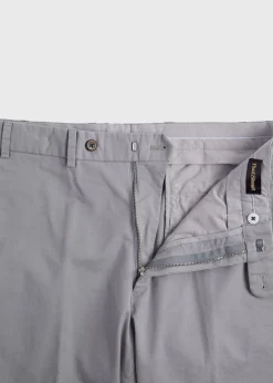 Paul Stuart Dress Pants|Pants^Cotton Plain Front Newton Pant Silver