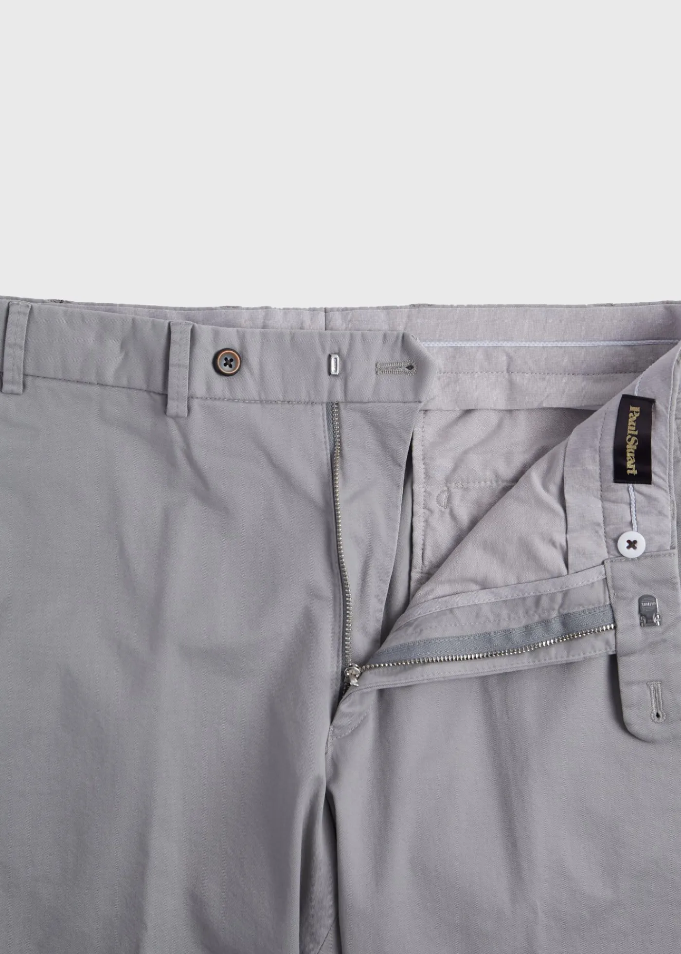 Paul Stuart Dress Pants|Pants^Cotton Plain Front Newton Pant Silver