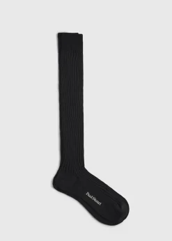 Paul Stuart Socks^Cotton Ribbed Sock Black