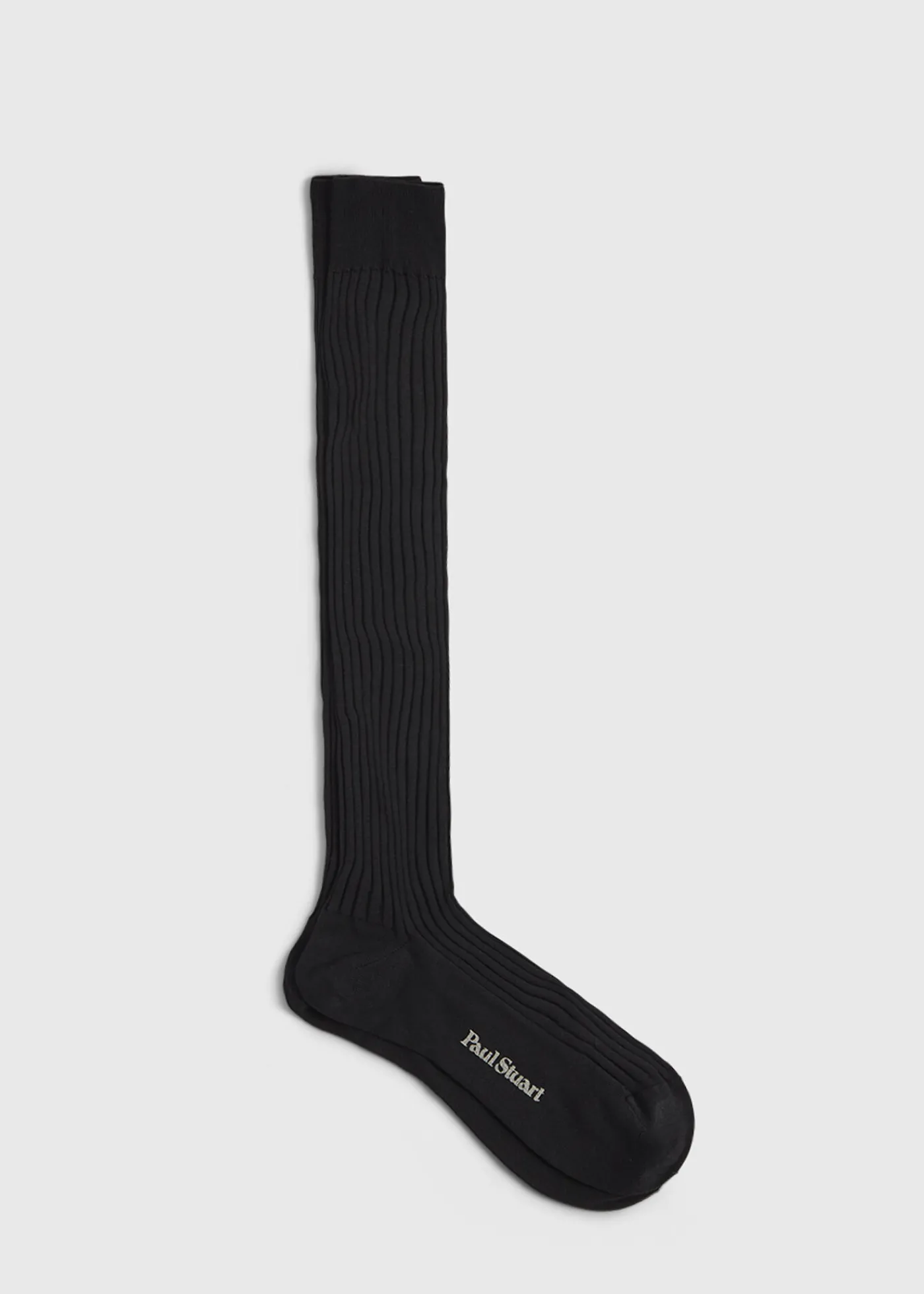 Paul Stuart Socks^Cotton Ribbed Sock Black
