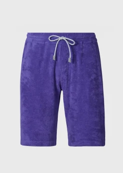 Paul Stuart Shorts & Swim Trunks^Cotton Terry Cloth Drawstring Short Purple