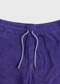 Paul Stuart Shorts & Swim Trunks^Cotton Terry Cloth Drawstring Short Purple