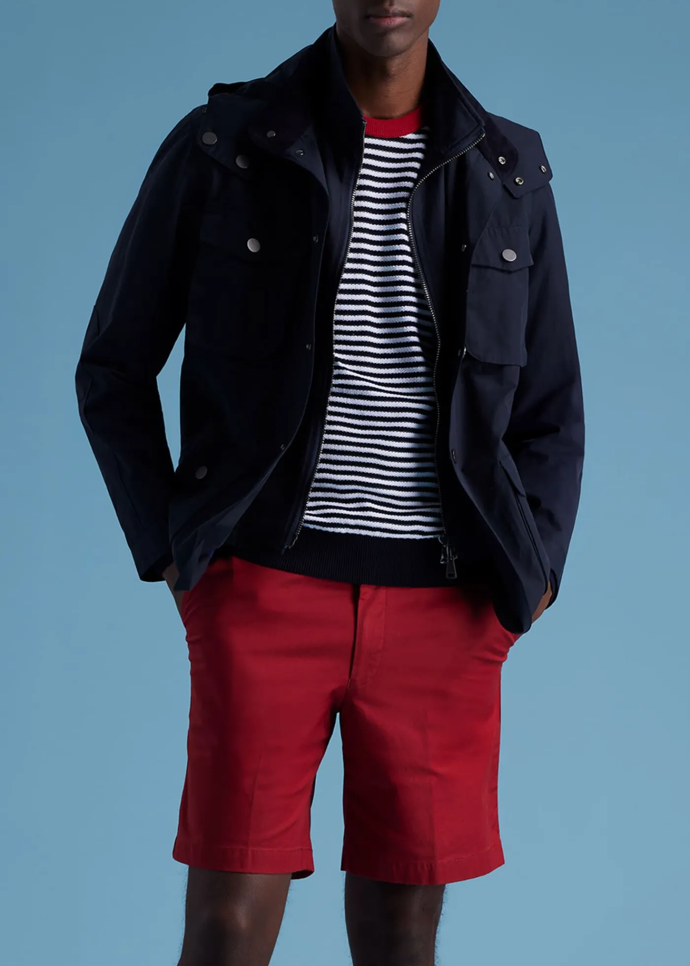 Paul Stuart Shorts & Swim Trunks^Cotton Twill Bermuda Short Red