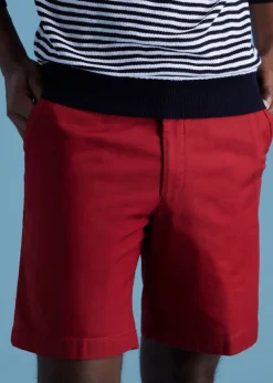 Paul Stuart Shorts & Swim Trunks^Cotton Twill Bermuda Short Red