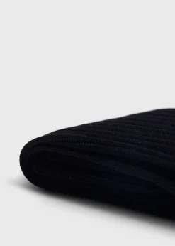 Paul Stuart Socks^Cotton Vanisé Sock Black