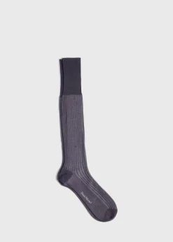 Paul Stuart Socks^Cotton Vanisé Sock Light Grey