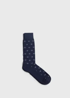 Paul Stuart Socks^Deco Motif Sock Navy