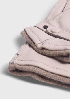Paul Stuart Scarves, Hats, Gloves|The Cashmere Shop^Deerskin Belted Glove Taupe
