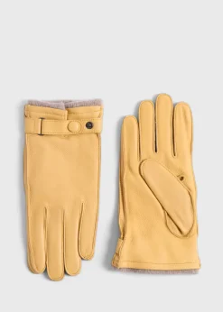 Paul Stuart Scarves, Hats, Gloves|The Cashmere Shop^Deerskin Belted Glove Gold