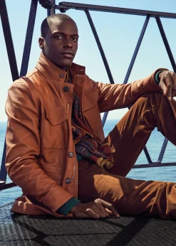 Paul Stuart Outerwear^Deerskin Field Jacket Tan
