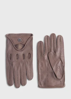 Paul Stuart Scarves, Hats, Gloves^Deerskin Leather Driving Glove Chocolate