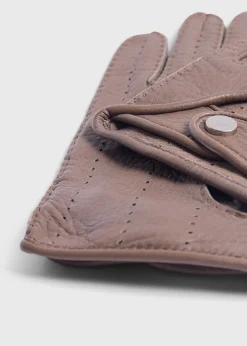 Paul Stuart Scarves, Hats, Gloves^Deerskin Leather Driving Glove Chocolate